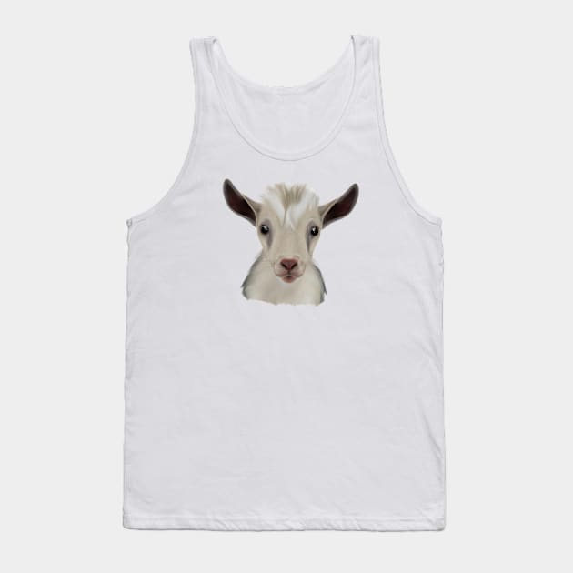 Cute Goat Drawing Tank Top by Play Zoo